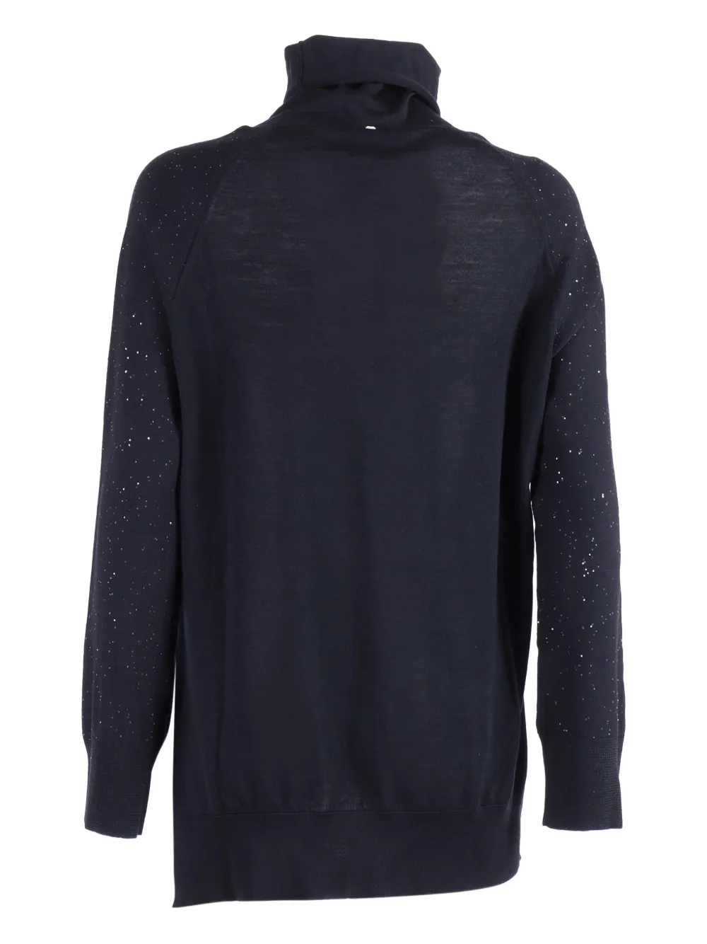 Lorena Antoniazzi Embellished Turtleneck Knit In Blue