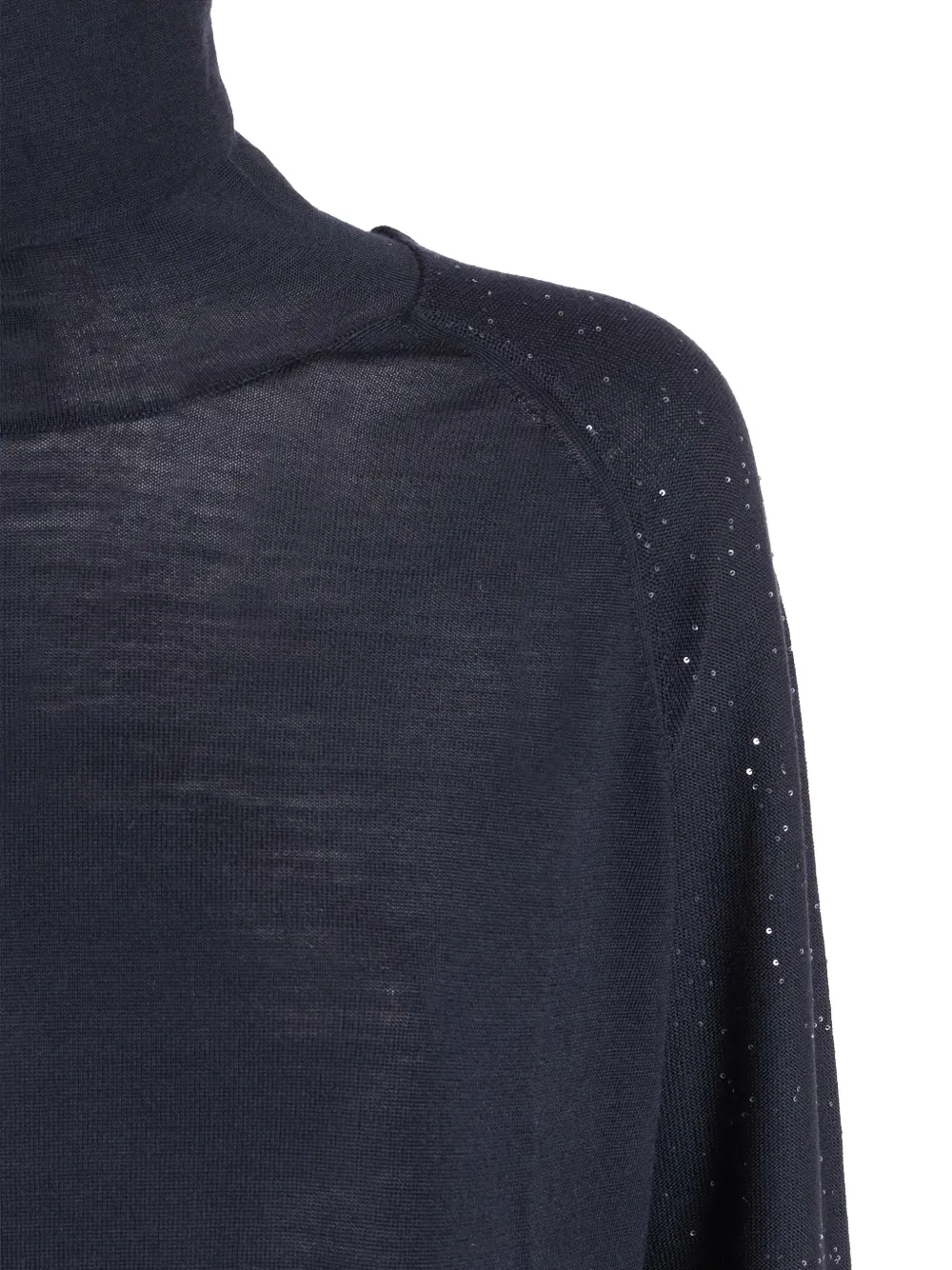 Lorena Antoniazzi Embellished Turtleneck Knit In Blue