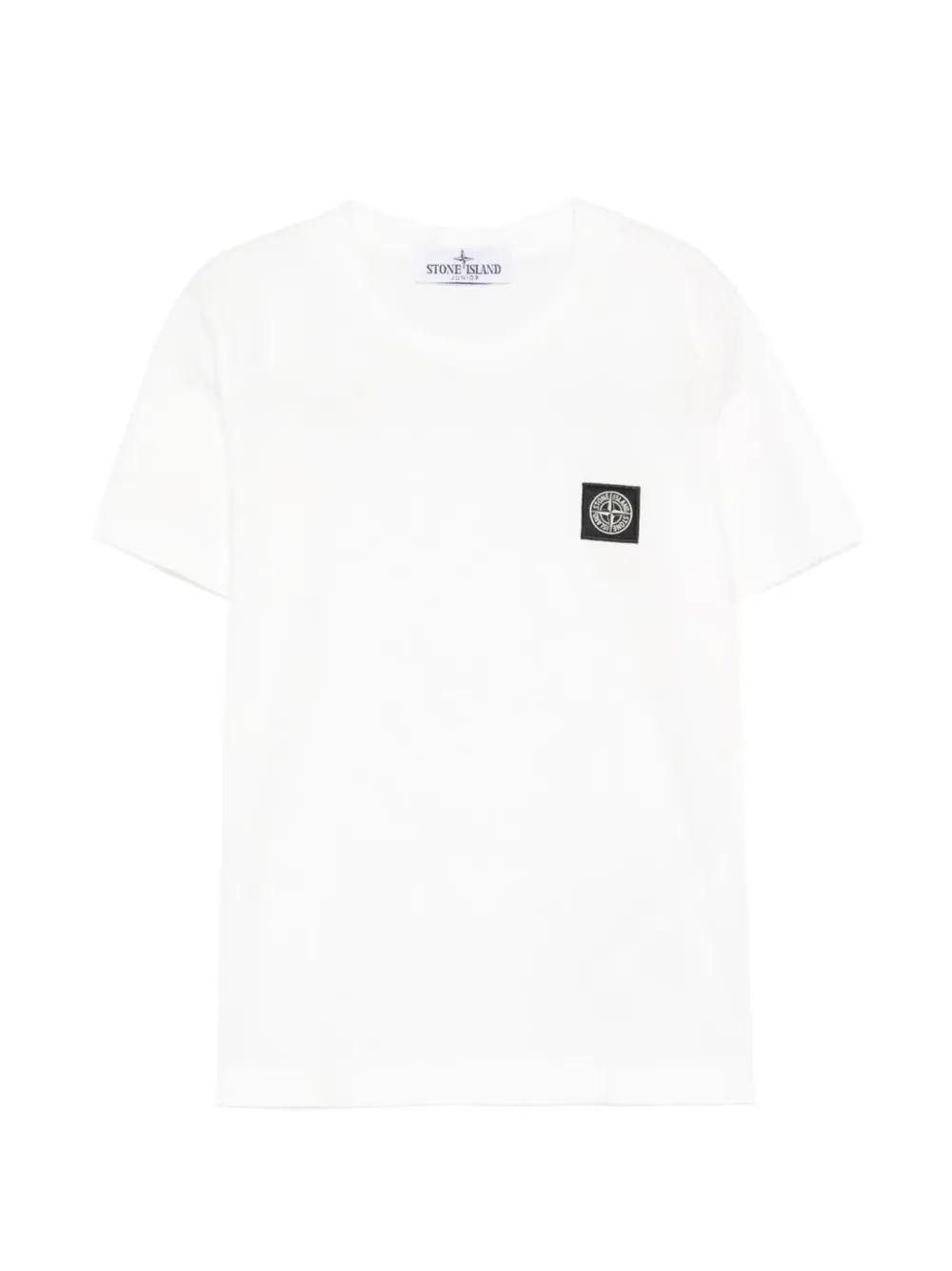 Stone Island Junior logo-patch T-shirt - Bianco