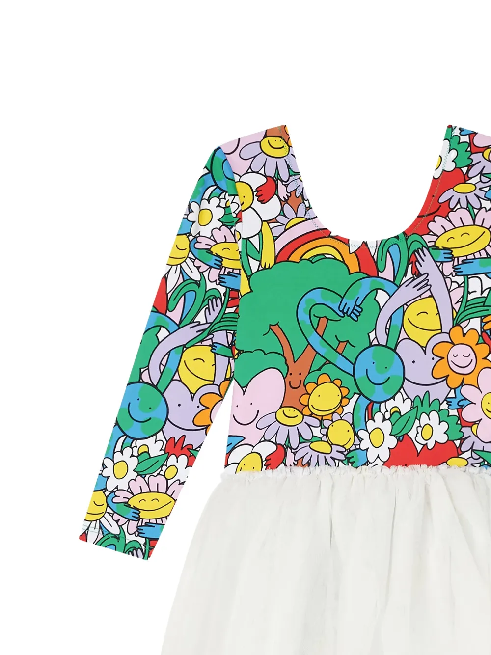 Stella McCartney Kids Earth Friends jurk met print Wit