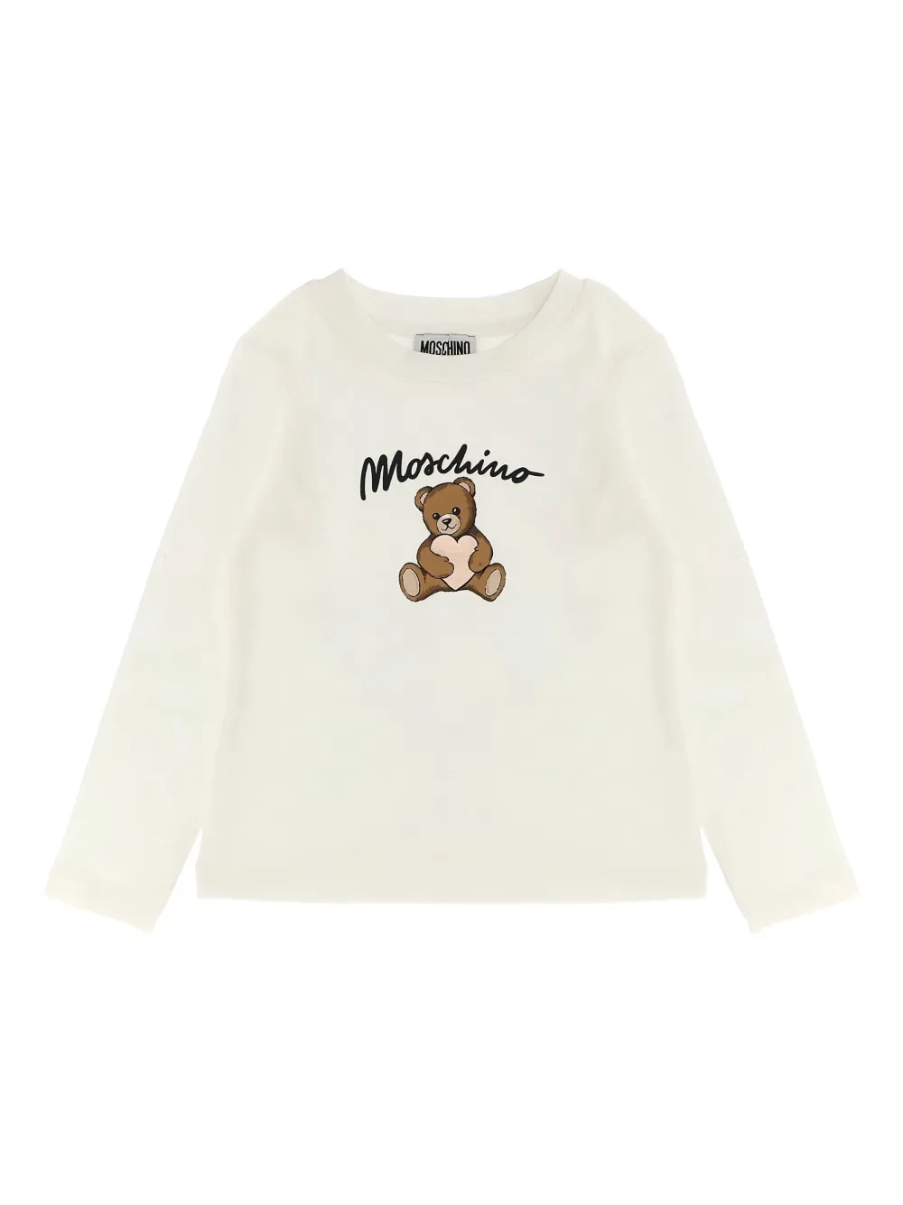 Moschino Kids teddy logo top - Toni neutri