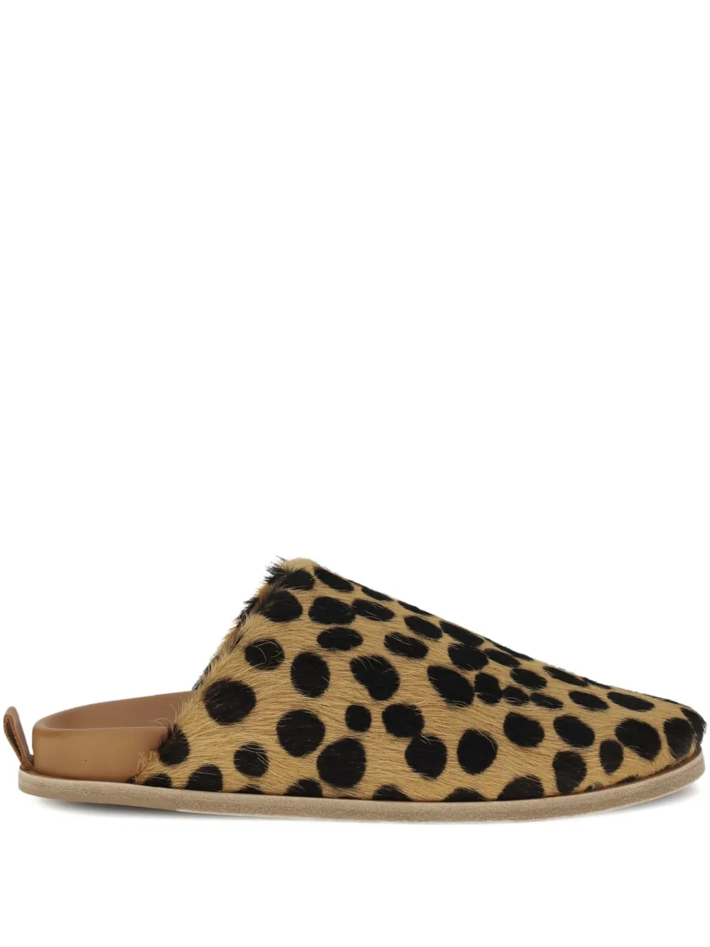 Forte pony-hair spotted sandals Brown