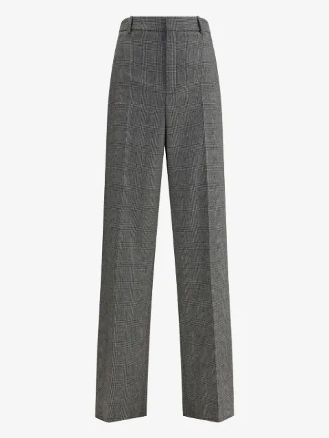Saint Laurent check-pattern wool trousers
