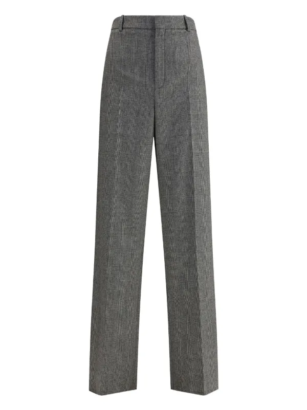 Saint Laurent チェック パンツ | グレー | FARFETCH JP