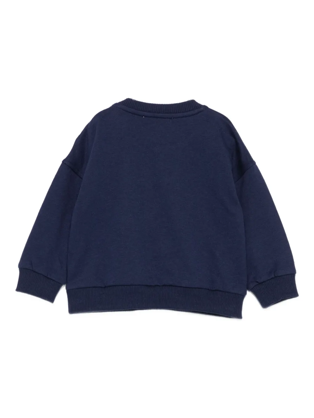 Moschino Kids Sweater met teddybeer-logo Blauw