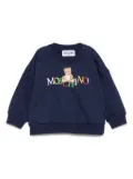 Moschino Kids teddy-logo sweatshirt - Blue