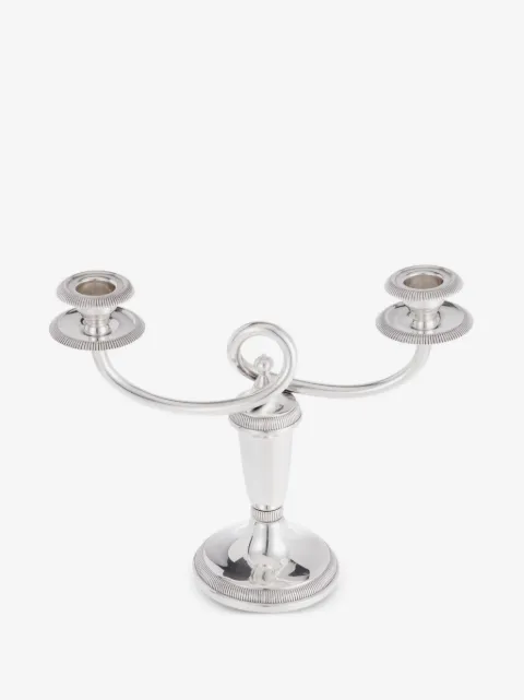 Christofle Royaumont two-light candelabra (24cm x 19cm)
