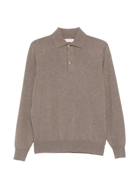 Brunello Cucinelli long-sleeve cashmere polo sweater