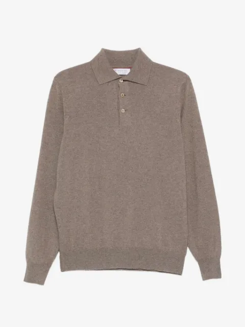 Brunello Cucinelli long-sleeve cashmere polo sweater
