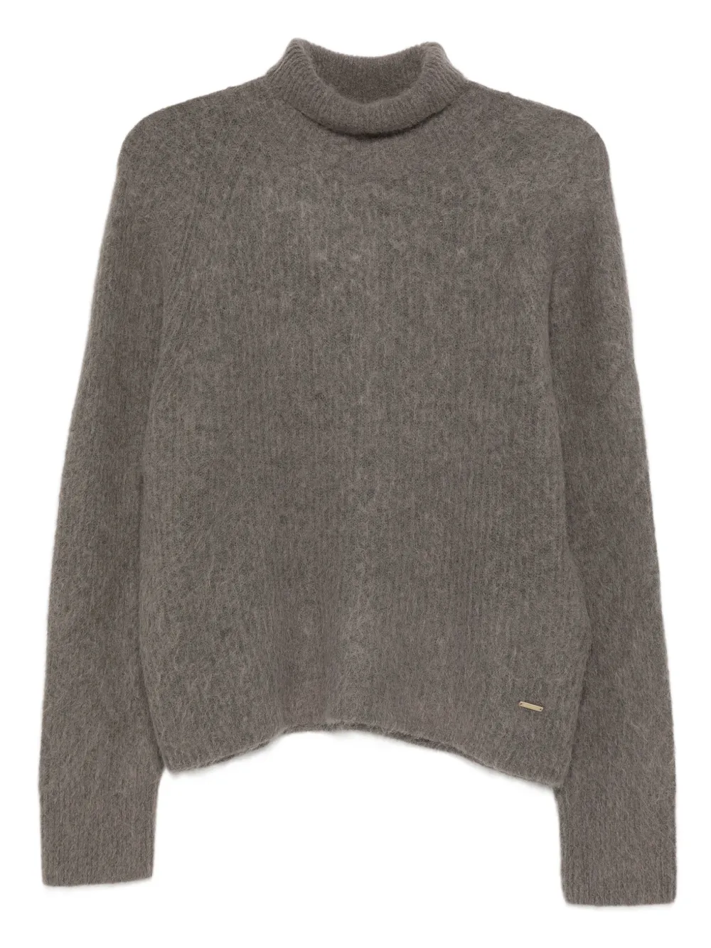 Woolrich Sweater met logoplakkaat Grijs