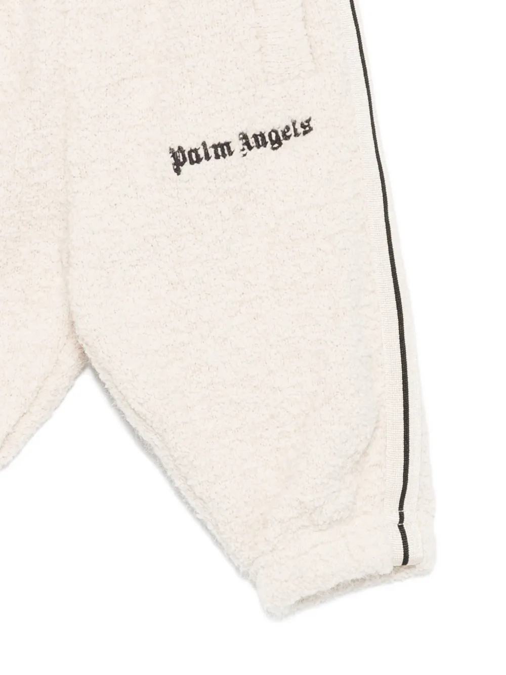 Palm Angels Kids Broek met geborduurde zijstreep Beige