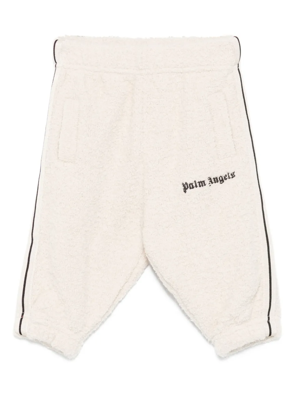 Palm Angels Kids Broek met geborduurde zijstreep Beige