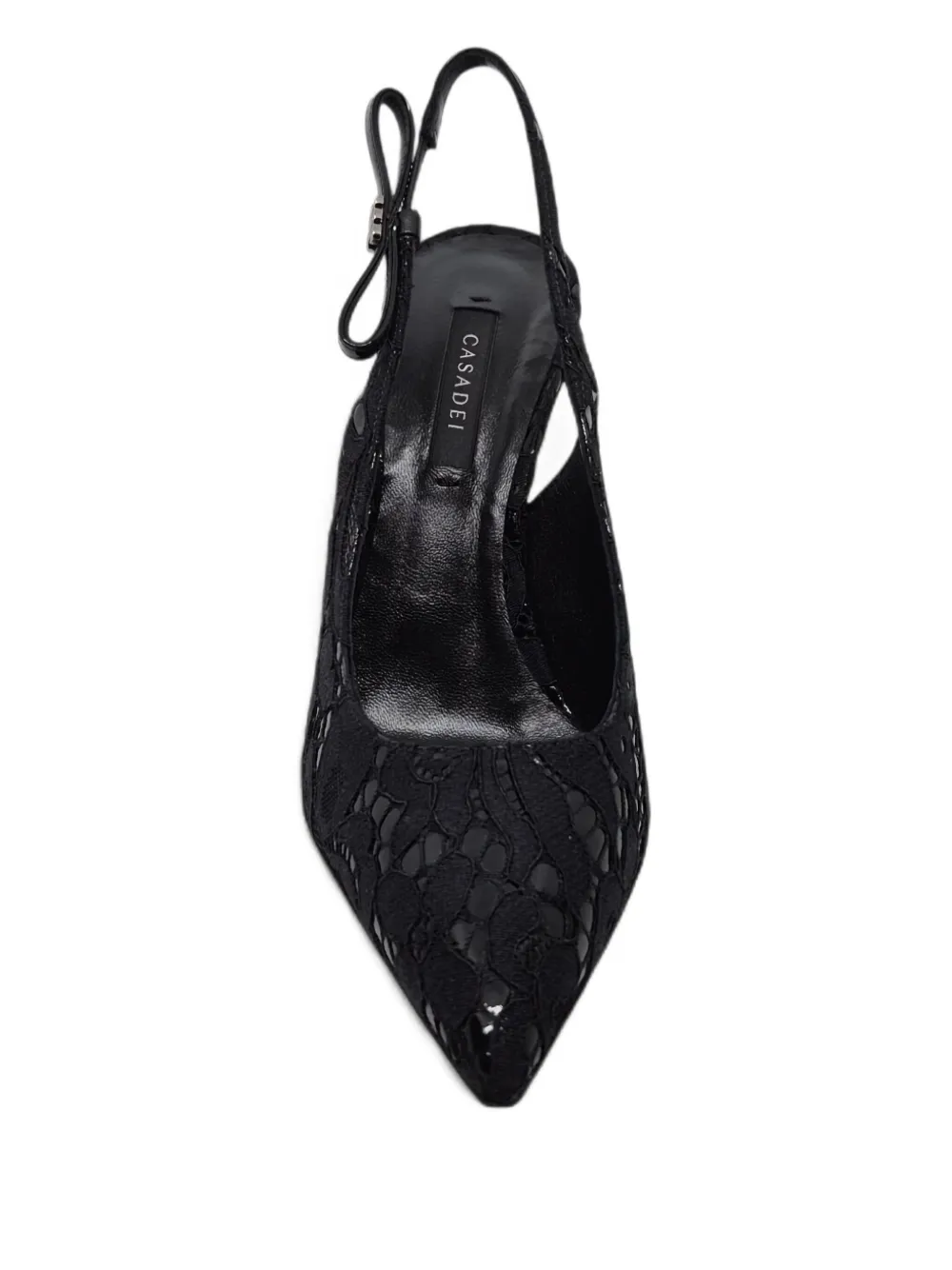 Casadei lace slingback pumps Black