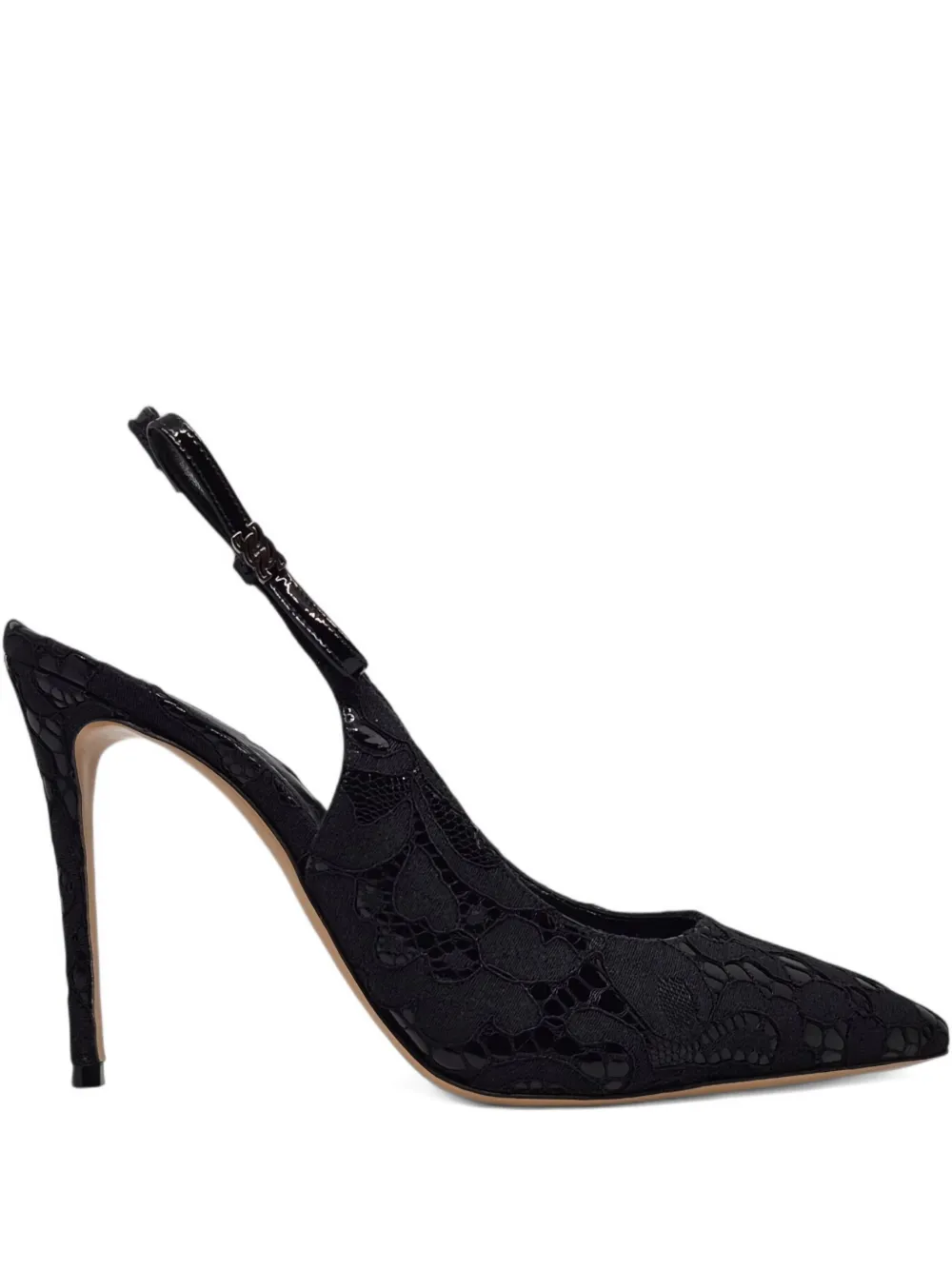 Casadei lace slingback pumps Black