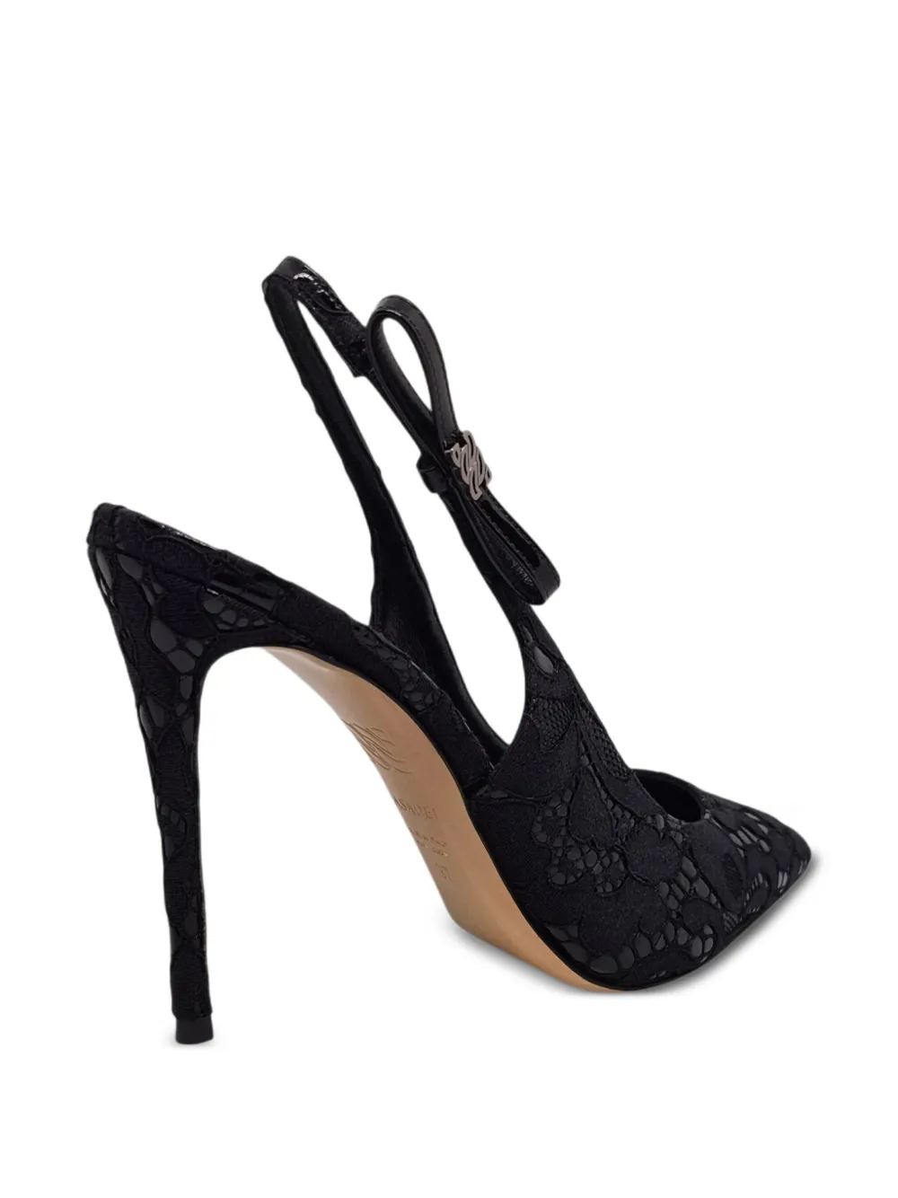 Casadei lace slingback pumps Black