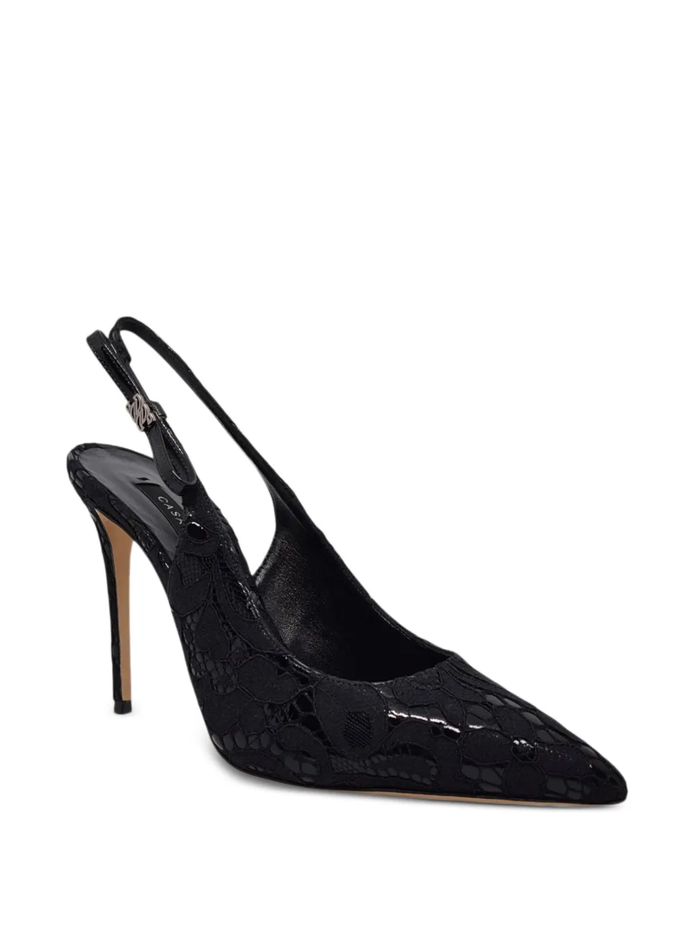 Casadei lace slingback pumps Black