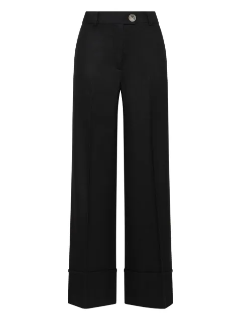 MALIPARMI cuffed button-fastening trousers