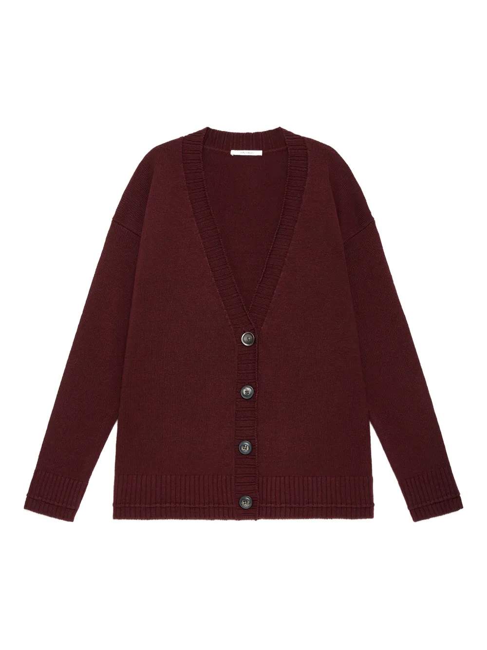 Maliparmi Button V-neck Cardigan In Burgundy