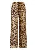 MALIPARMI leopard-print straight-leg trousers - Yellow