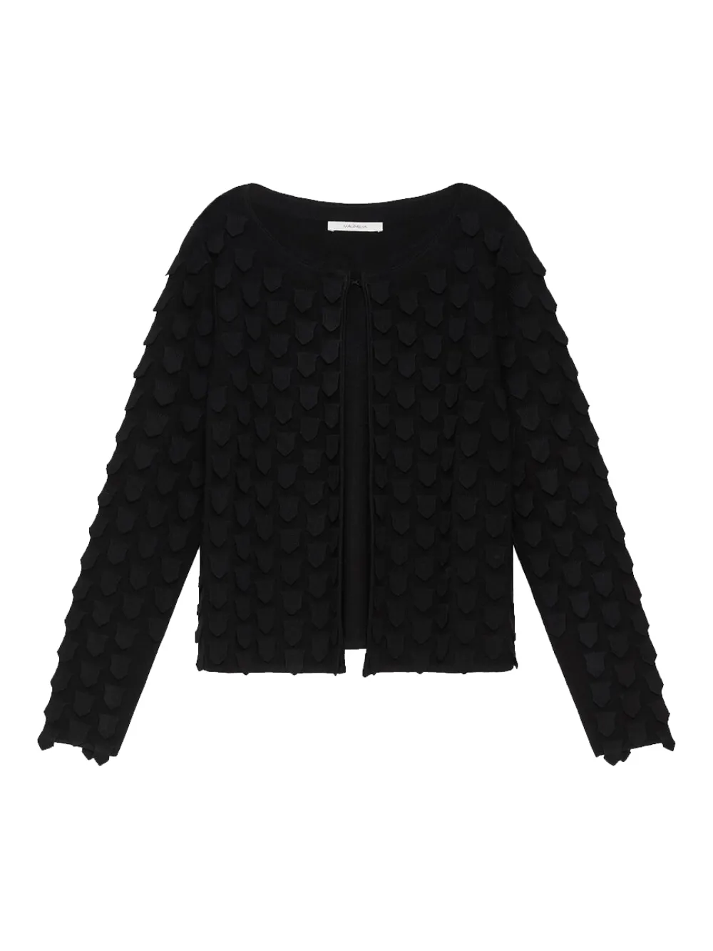 MALIPARMI shield-shaped pattern cardigan | Black | Image 1