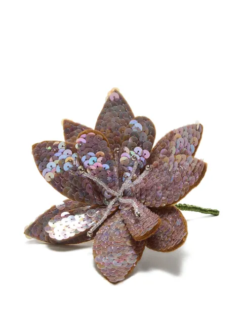 MALIPARMI sequin-embellished flower brooch