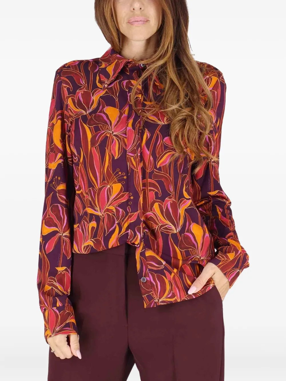 MALIPARMI floral shirt - Purple