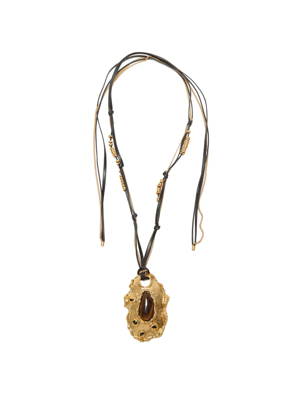 MALIPARMI leather necklace - Goud