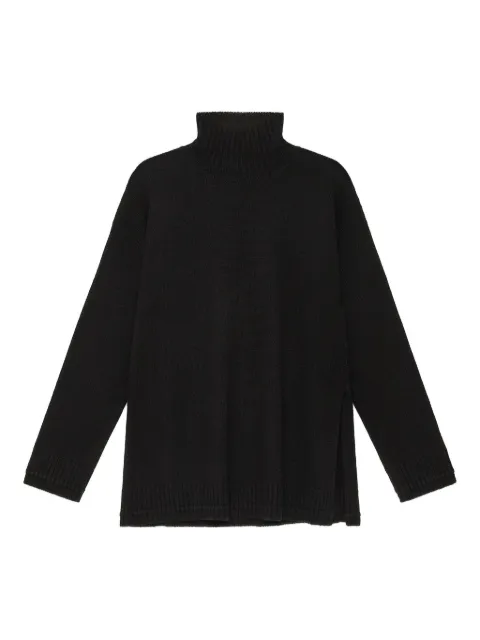 MALIPARMI roll-neck side-slit sweater