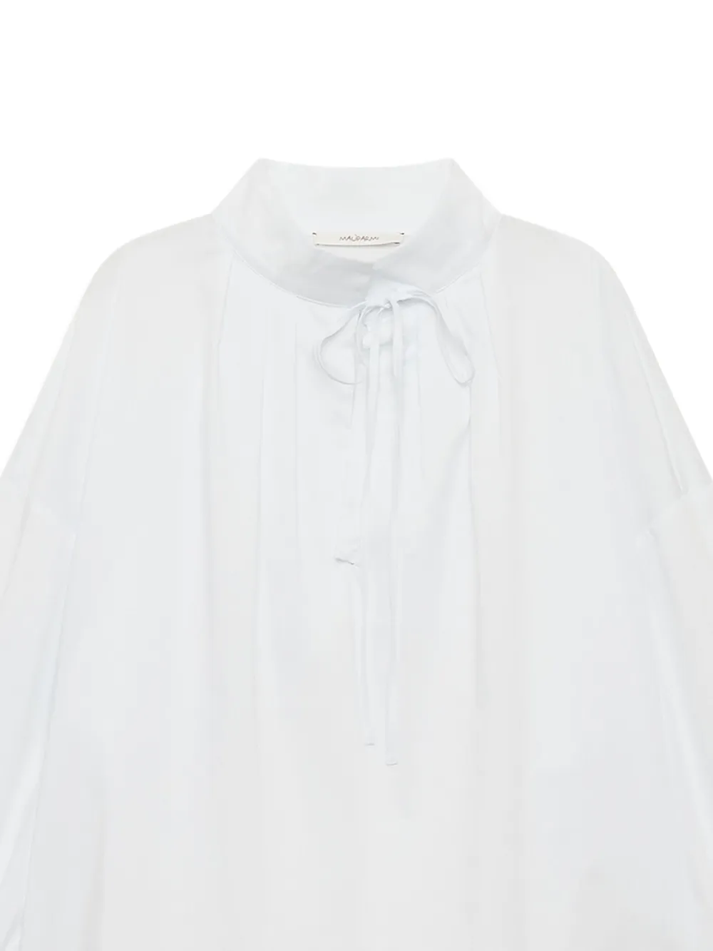 MALIPARMI Sparkle blouse met gestrikte hals - Wit