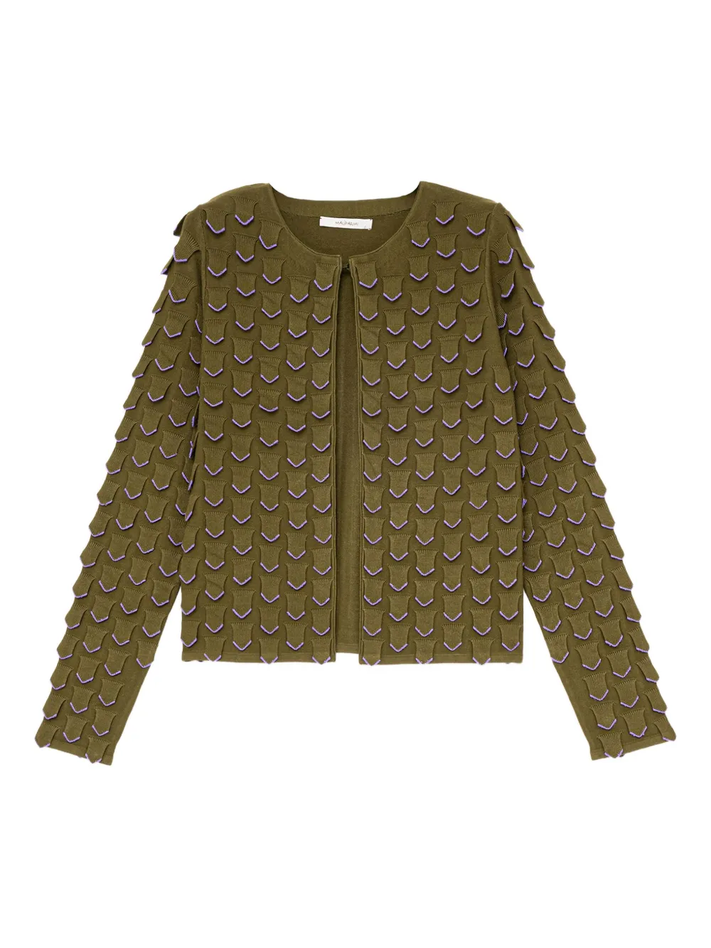 Maliparmi Textured Embellished Cardigan In Green