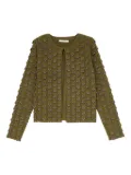 MALIPARMI textured embellished cardigan - Green