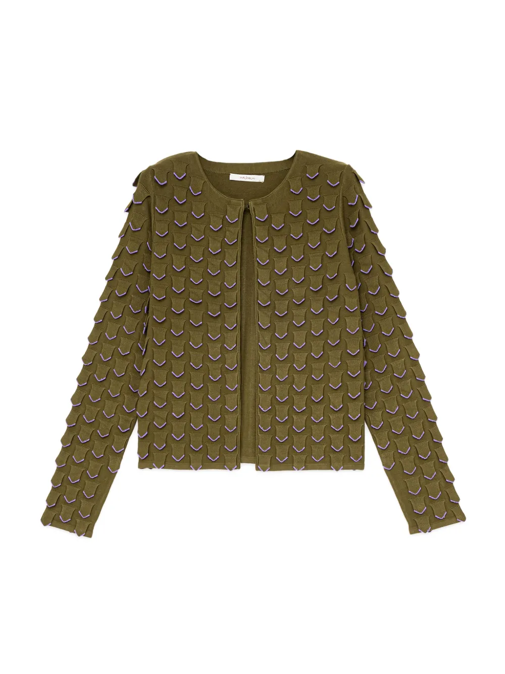 Maliparmi Textured Embellished Cardigan In Green