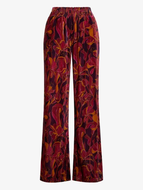 MALIPARMI pantalones con motivo floral