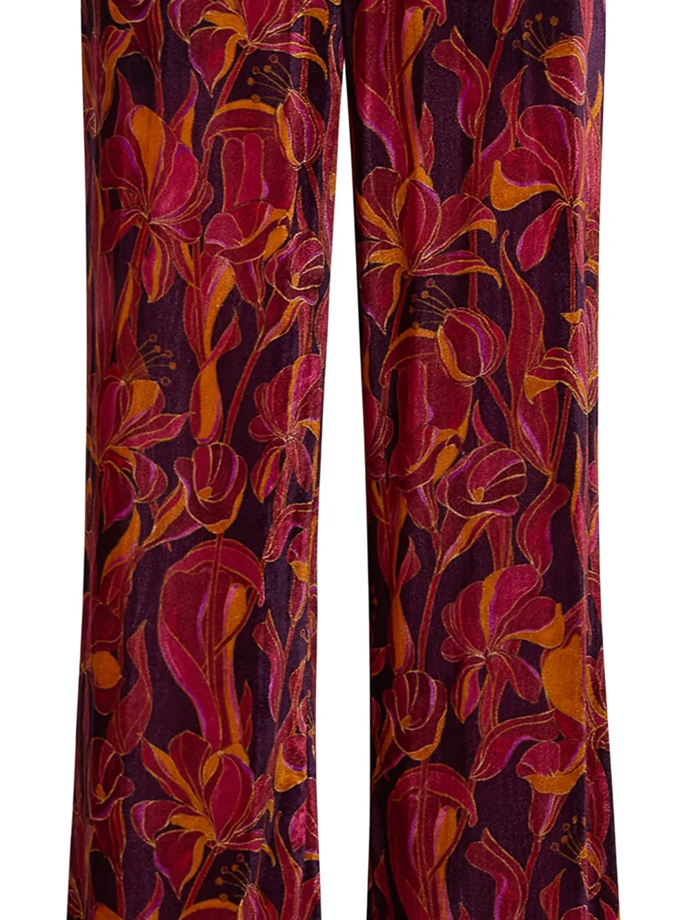 MALIPARMI Broek met bloemenpatroon - Rood