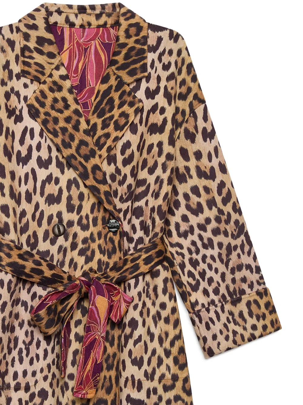 MALIPARMI leopard print belted coat | Double Breasted & Peacoats | Image 2