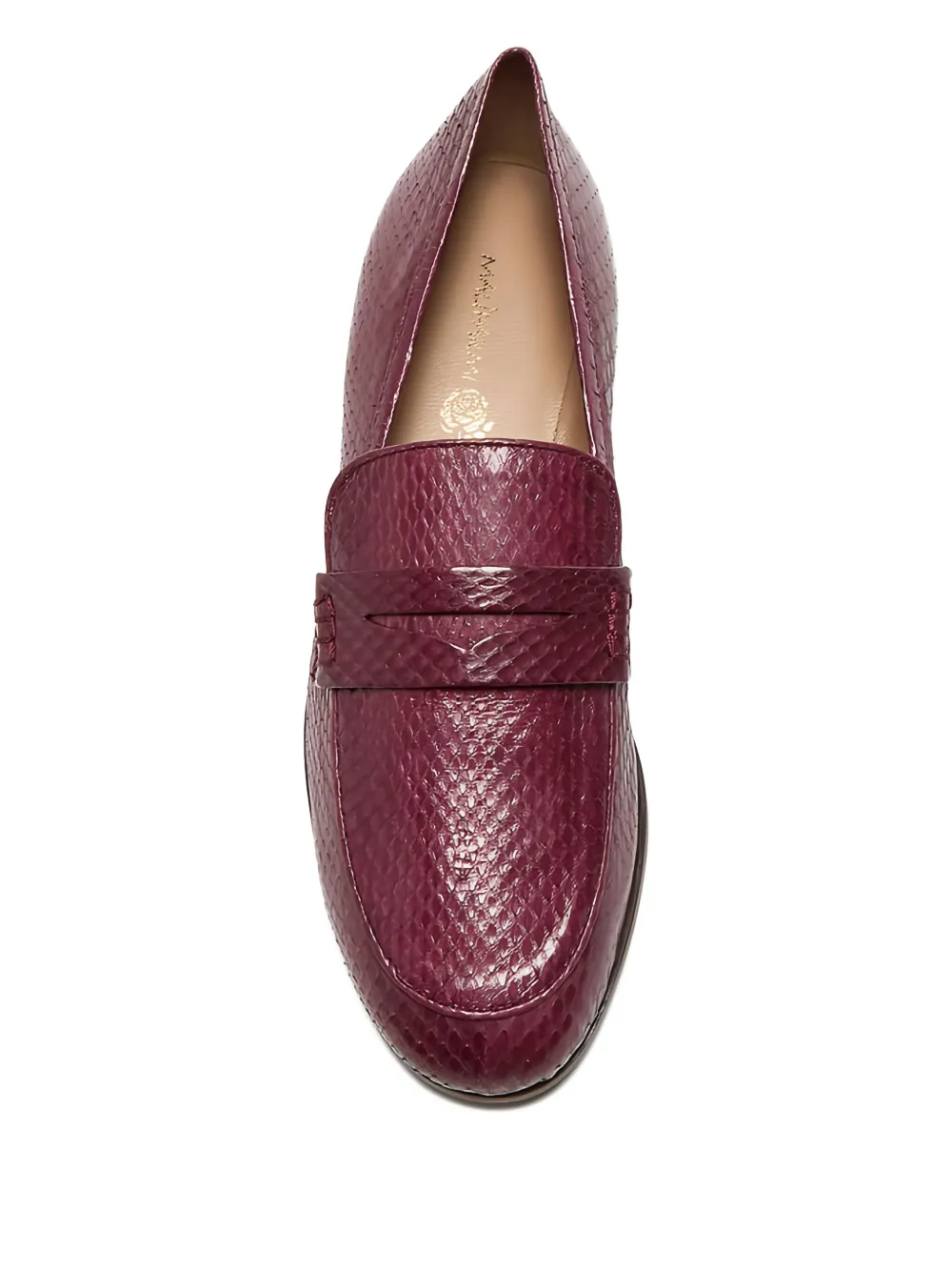 MALIPARMI Loafers met textuur en bandje Paars