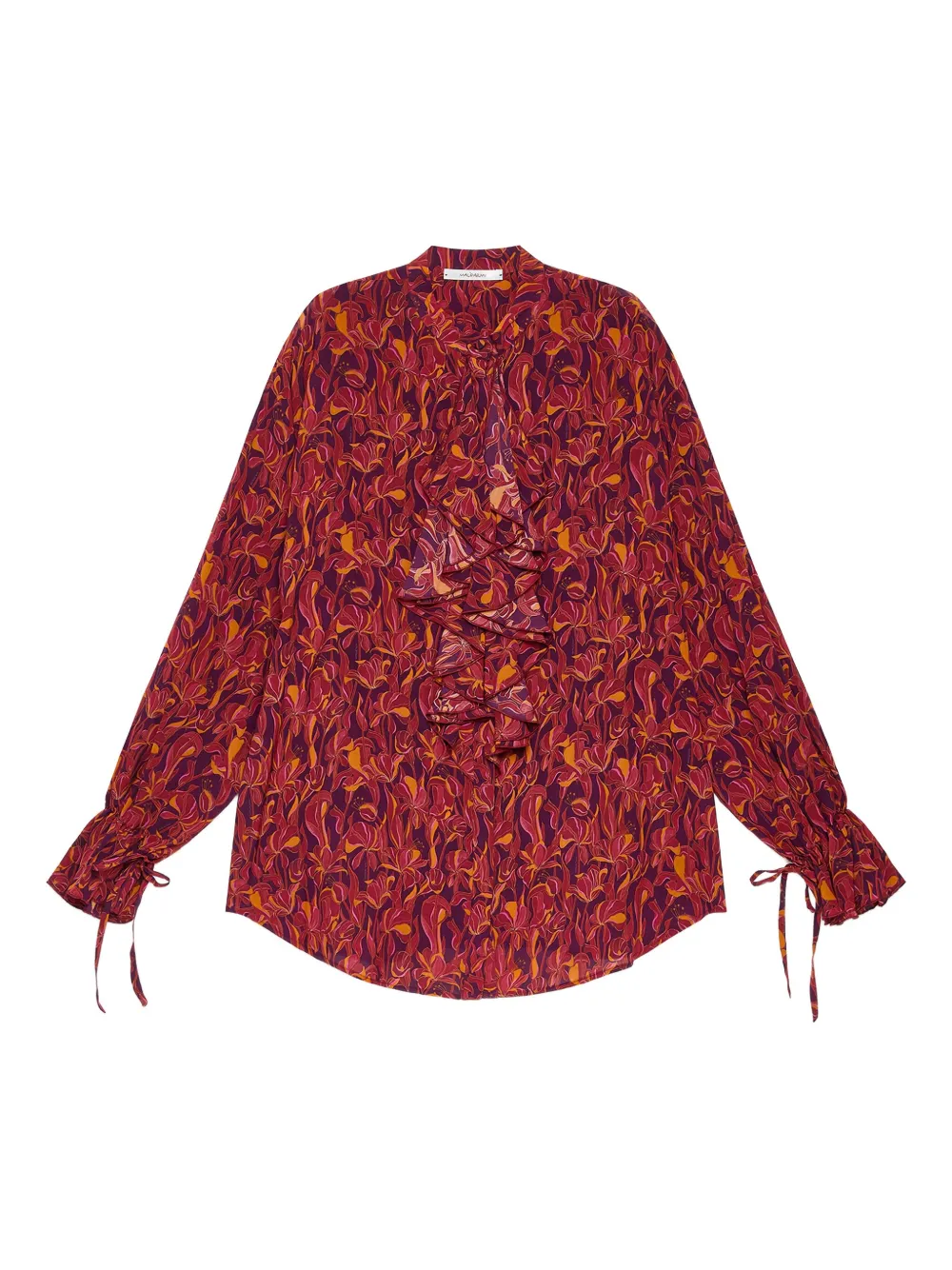 MALIPARMI ruffled floral-print blouse | Red | Image 1
