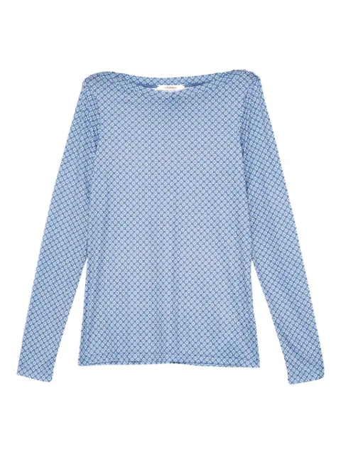 MALIPARMI top con estampado geométrico y cuello barco