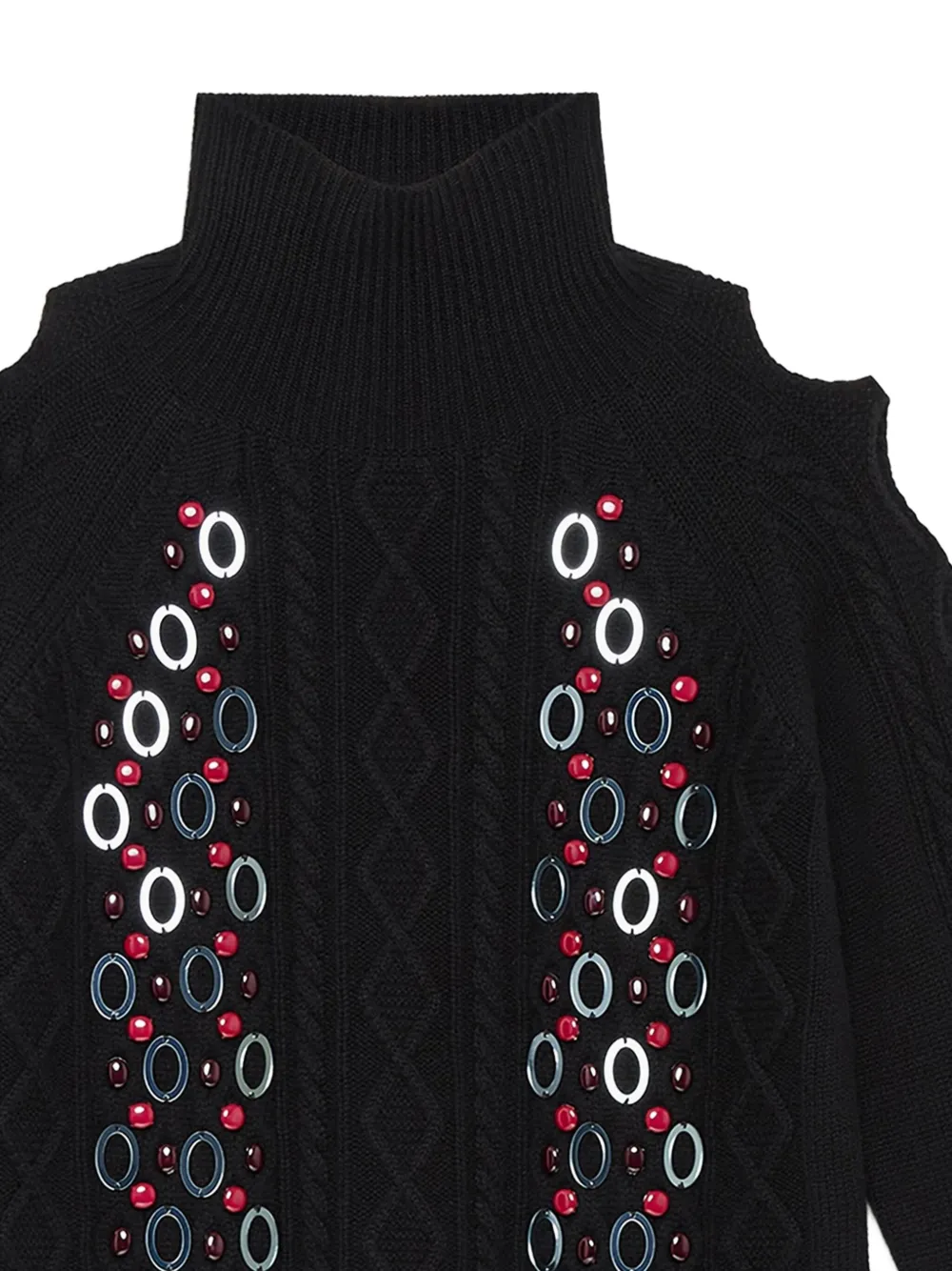 MALIPARMI cable-knit embellished sweater | Knitted Sweaters | Image 2
