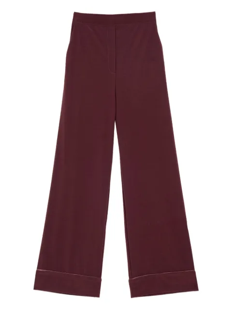 MALIPARMI cuffed-hem zip-fastening trousers