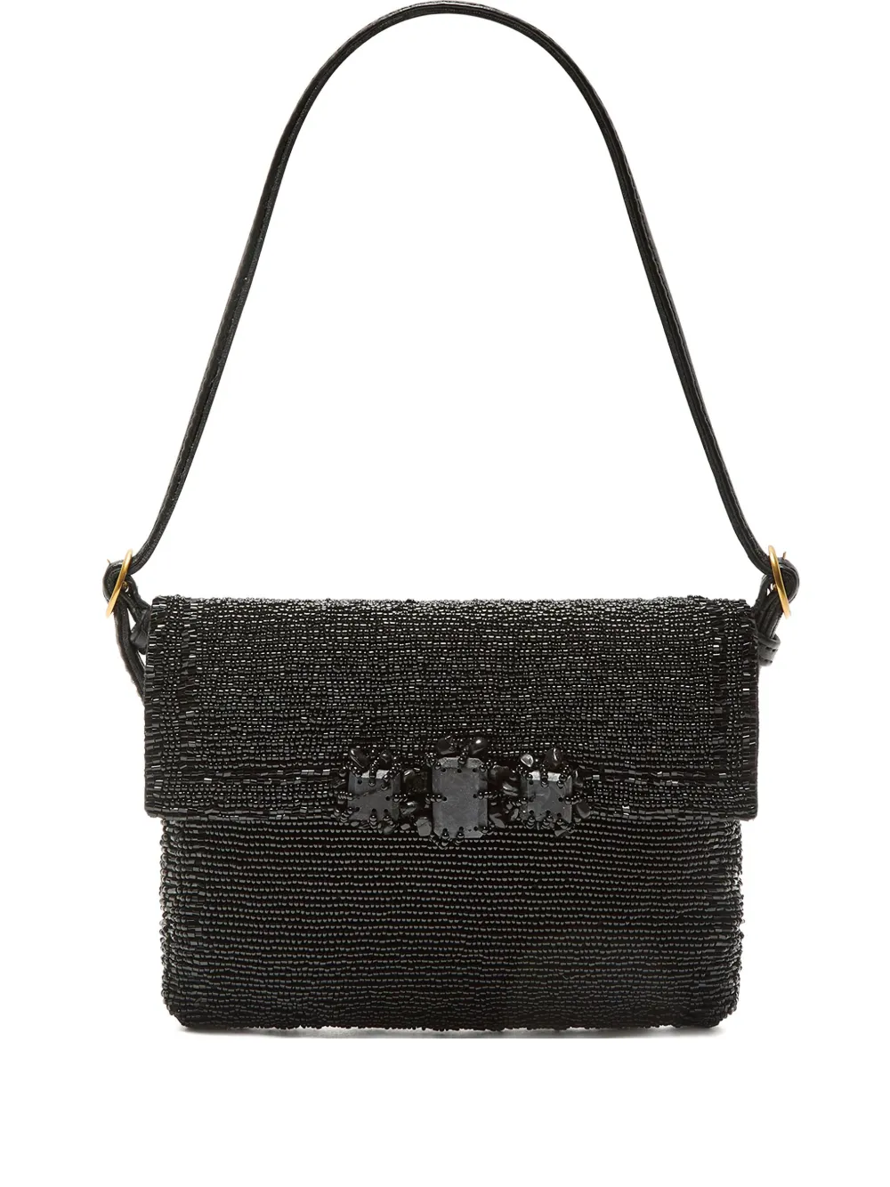 MALIPARMI beaded-embellished flap shoulder bag | Black | Image 1