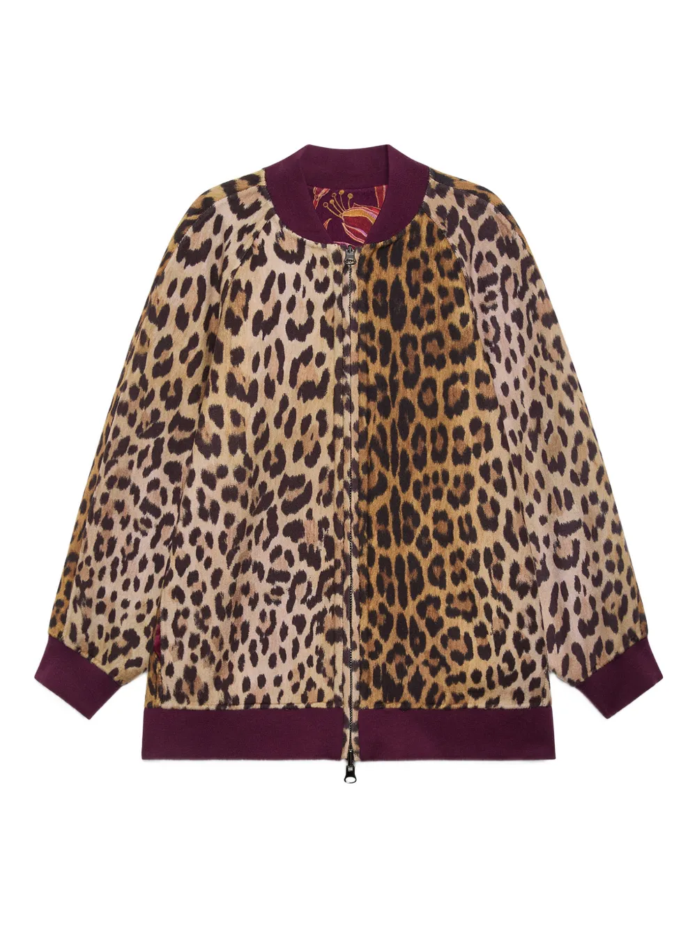 Maliparmi Leopard Floral-print Reversible Sweatshirt In Multi