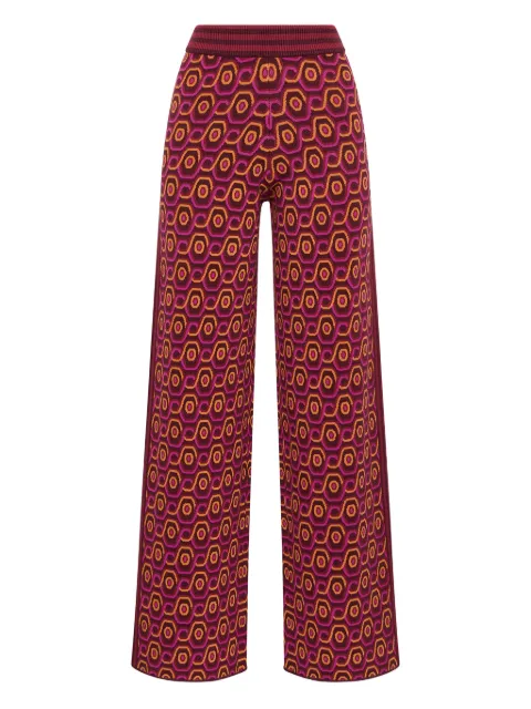 MALIPARMI geometric-pattern wide-leg trousers