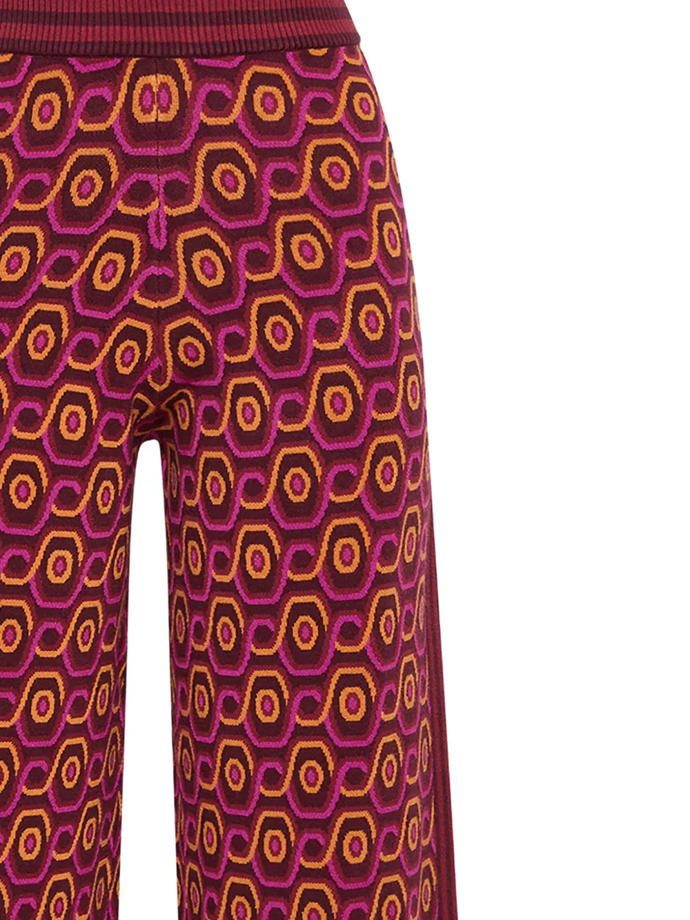 MALIPARMI Broek met geometrisch patroon - Rood