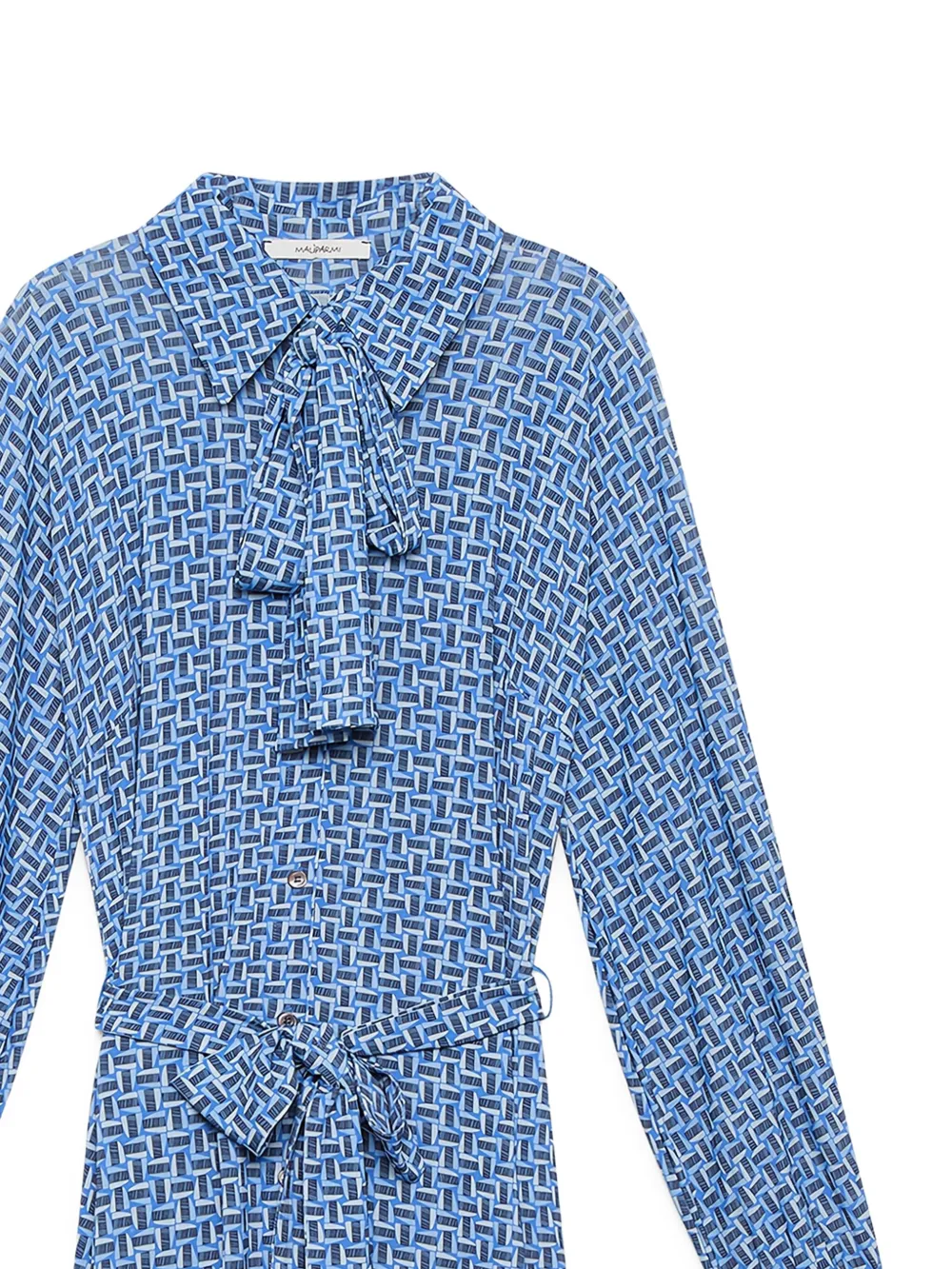 MALIPARMI Midi-jurk met geometrische print - Blauw