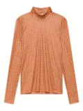 MALIPARMI polka-dot turtleneck top - Orange