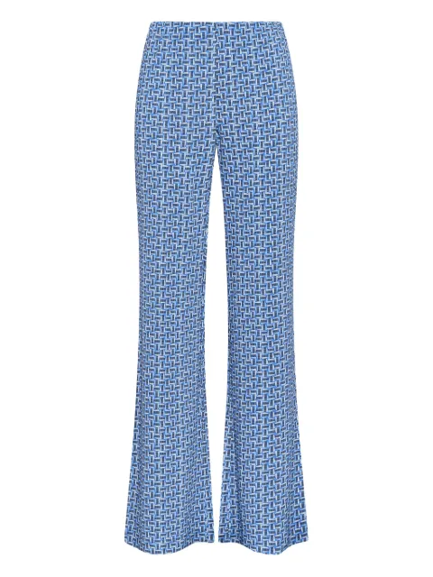 MALIPARMI geometric-print flared trousers
