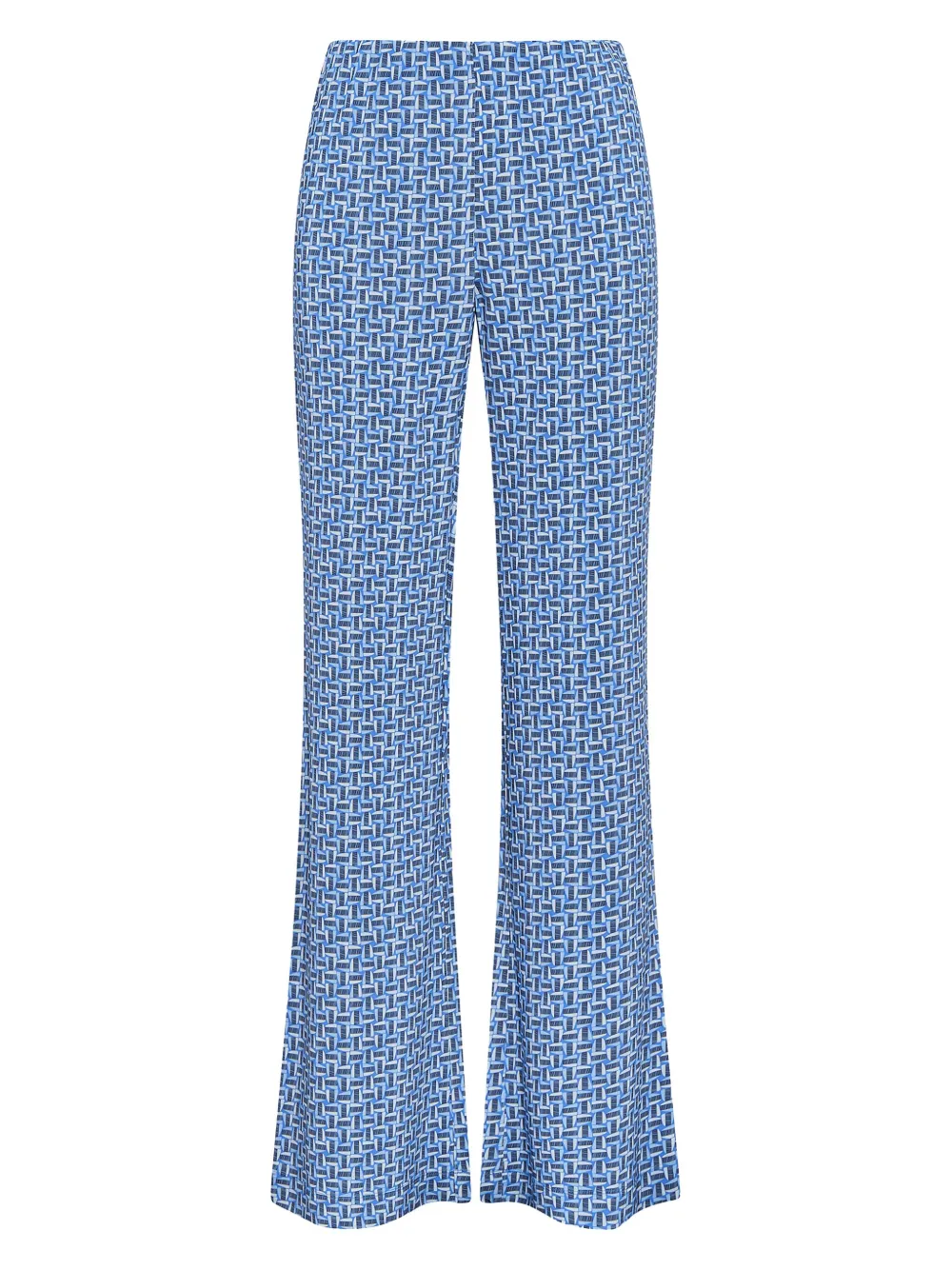 MALIPARMI Flared broek met geometrische print - Blauw