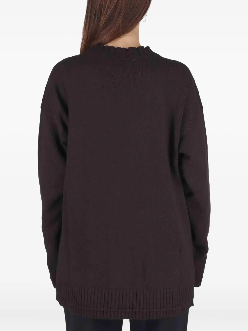 Maliparmi Button V-neck Cardigan In Brown