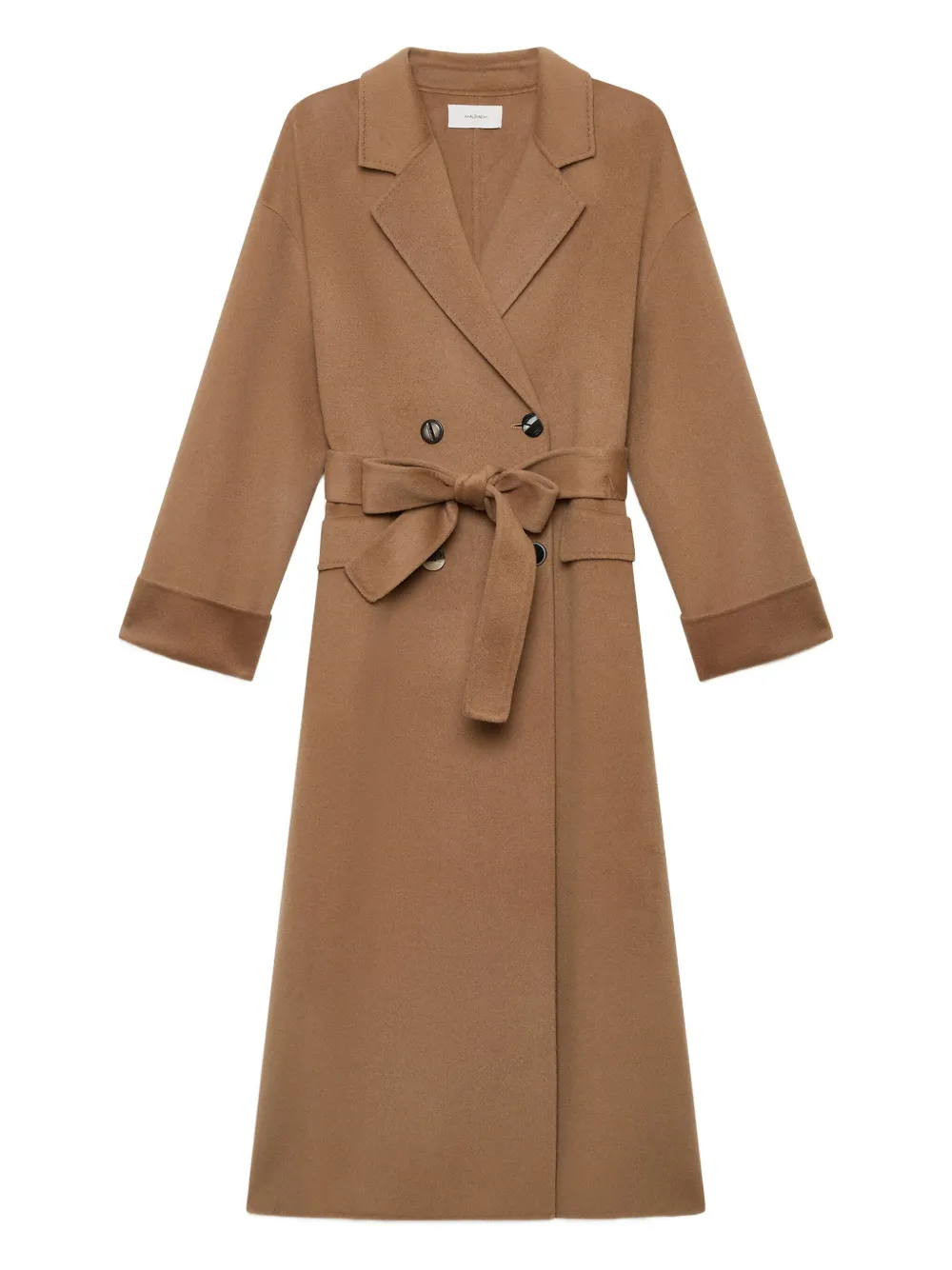 MALIPARMI belted double-breasted coat | Brown | Image 1